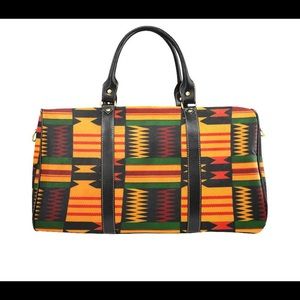 Orange Authentic Kente Carry on bag from West Africa